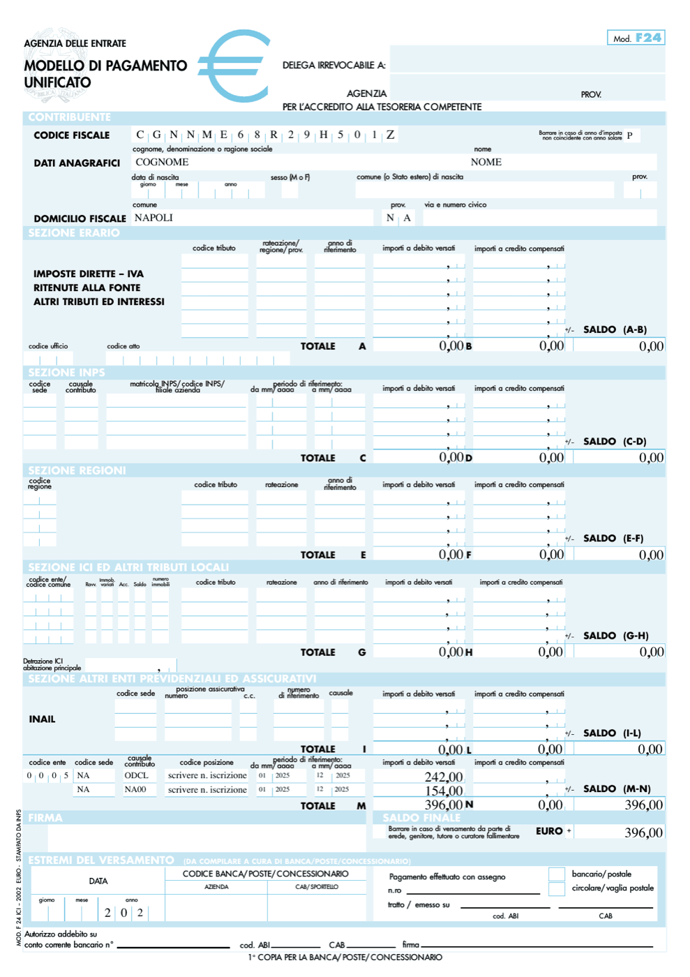 Compila il Modello F24 online - Doclio