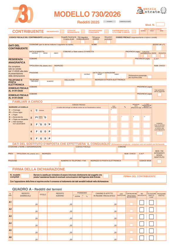 Compilare il Modello 730 online - Doclio